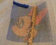 Minnie Mouse latch hook canvas, yarn and instructions,started