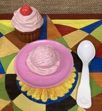 Fisher Price Tikes Play Food CUPCAKE ICE CREAM Fun Pretend Dessert Lot FPI-SBC