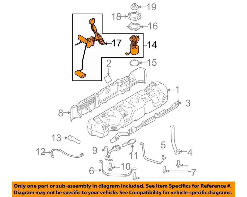 Used Fuel Pump fits: 2015 Ford Transit 250 3.7L tank mounted pump assembly Grade Foto 3 de 4
