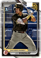2024 Bowman - Prospects J.D. Gonzalez #BP-111 Padres 1st Bowman