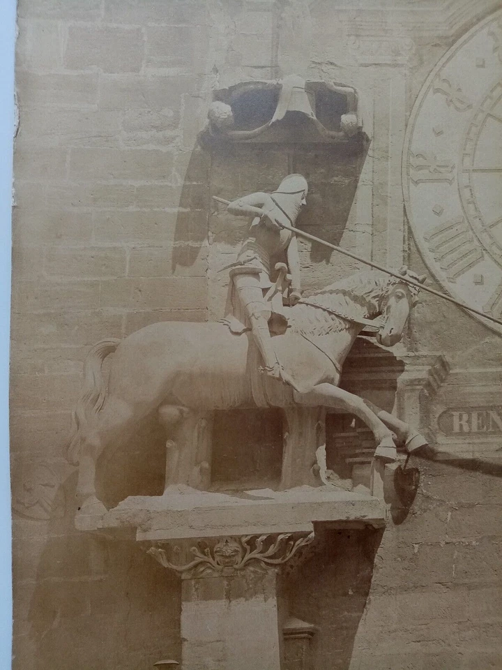 BISSON frères c.1858/62 - Cathédrale de Bâle - Horloge et statue de St-Jacques - Photo 3/4