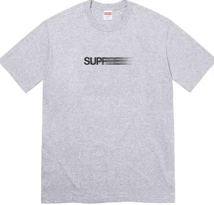 SUPREME MOTION LOGO TEE HTH GREY SIZE XL SS23 WEEK 18 (AUTHENTIC) BRAND NEW