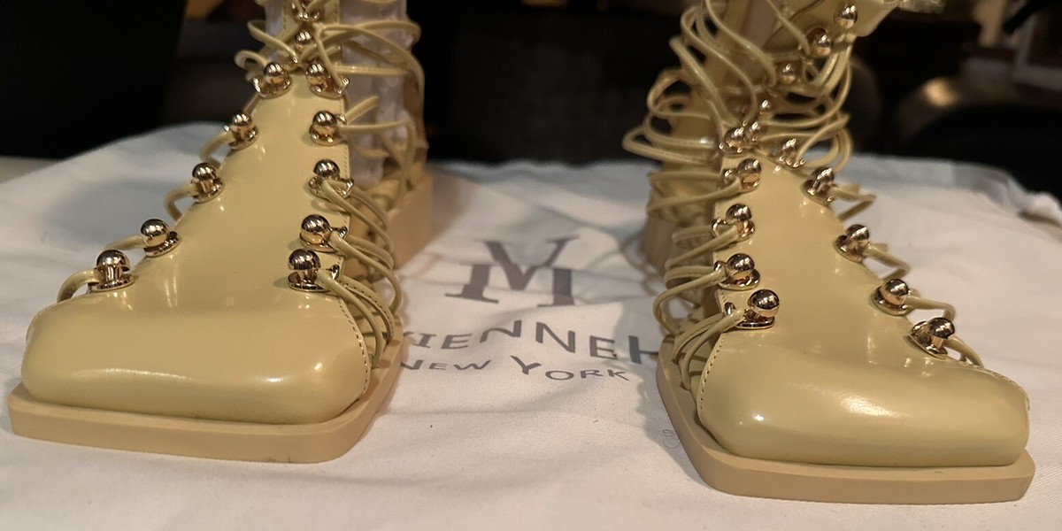 Vivienne Hu Yellow Square To Cage Zip Sandal Sz 8M | eBay