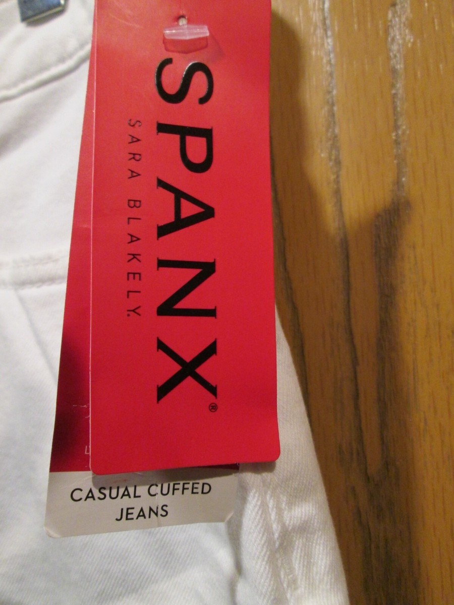 Spanx Women's White Slim-X Casual Cuffed Stretch Jeans Size 29 NEW