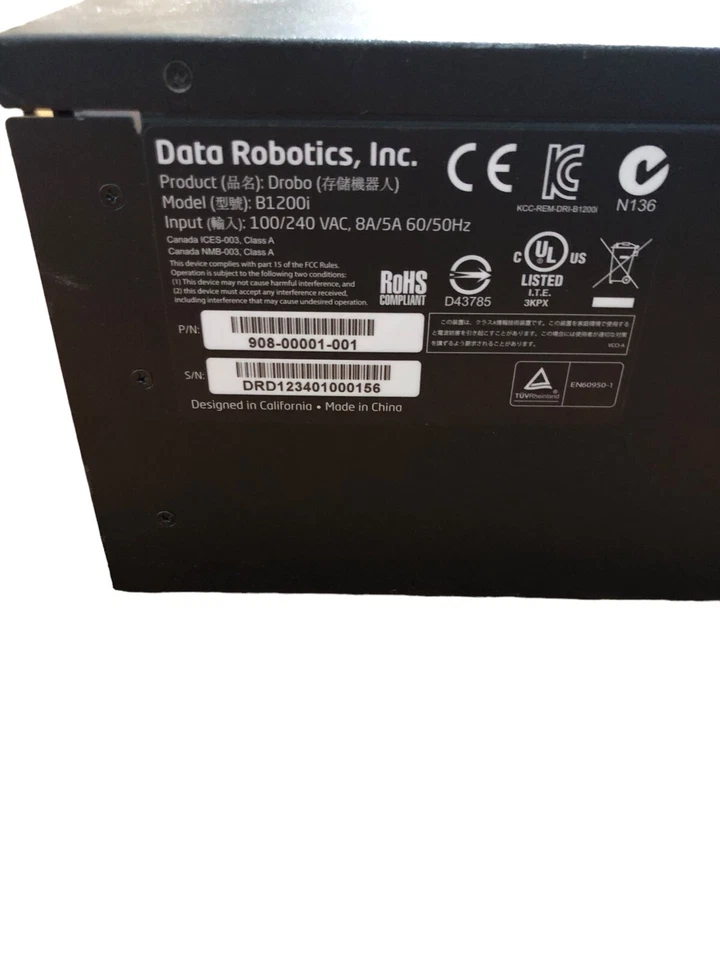Drobo B1200i 12 bay Storage Array Server Data Robotics 908-00001-001 No HHD - Image 4 of 4