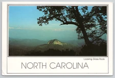 Postcard North Carolina Looking Glass Rock Blue Ridge Pkwy 4x6 Vtg