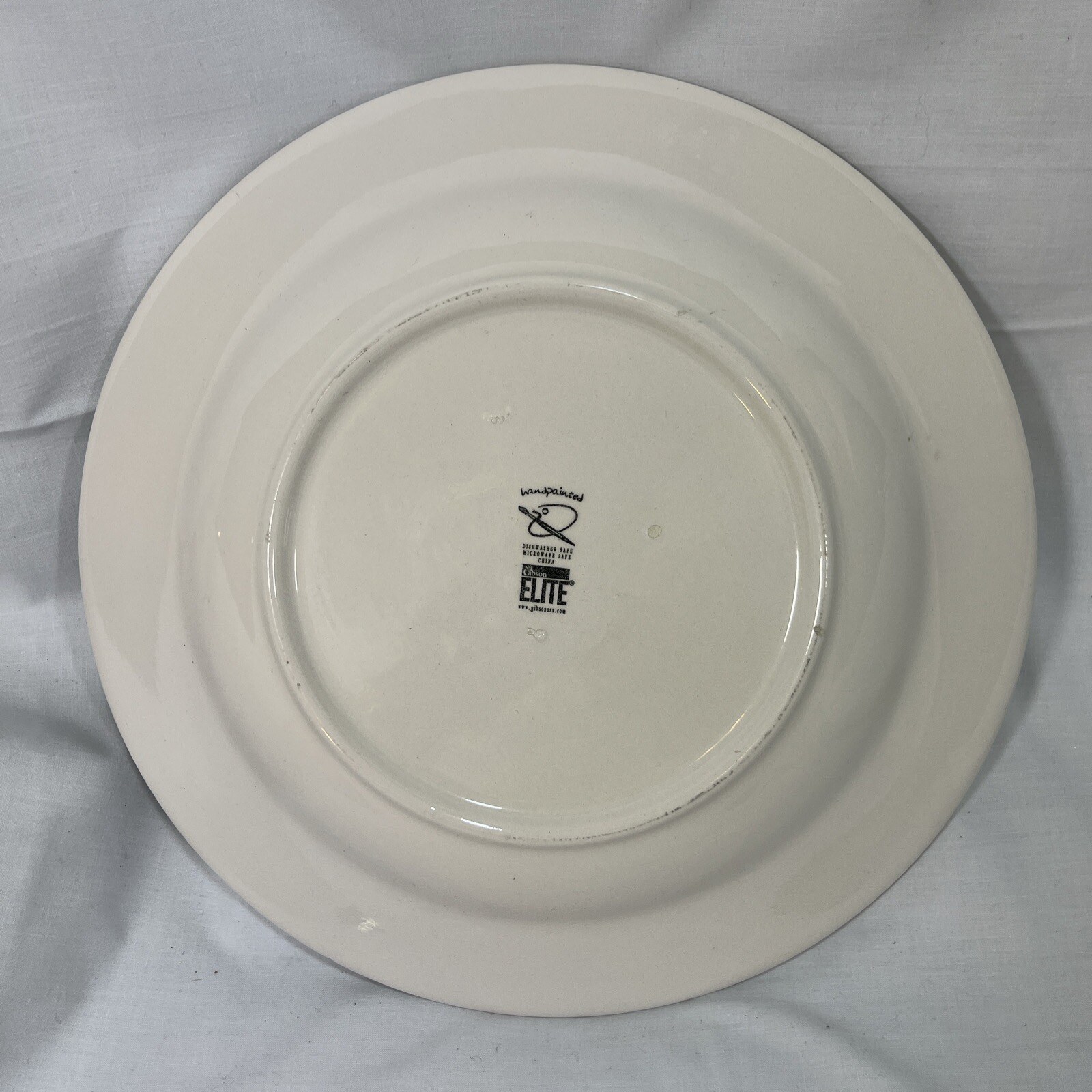 Lot Of 6 Gibson Elite Hand Painted Sangria Sunrise Dinner Plates 11”