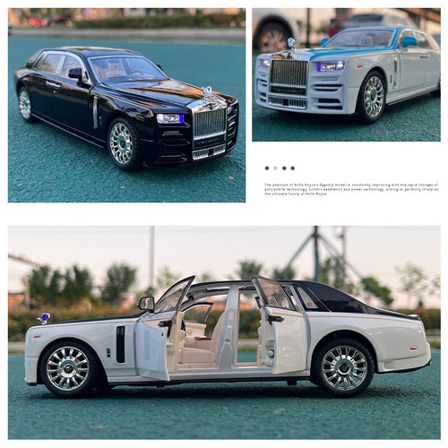 1:22 Rolls Royce Phantom Alloy Car Model Diecast & Toy Vehicles Metal Gift Kids - Picture 5 of 28