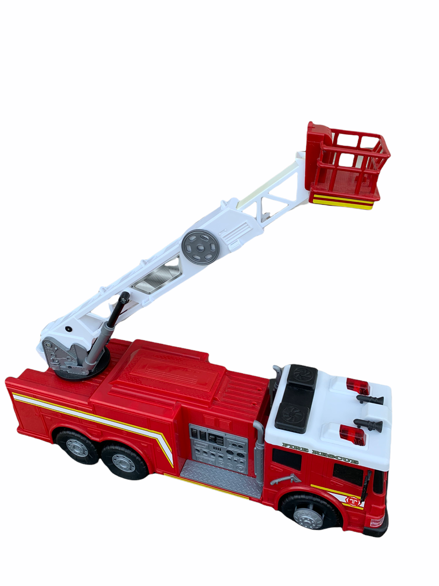Big Red Fire Truck 21”L x 8”H with Lights And Sirens. Tested