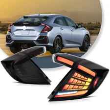 Repackaged LED Tail Lights For 2018-21 Honda Civic Hatchback Lamps w/Animation