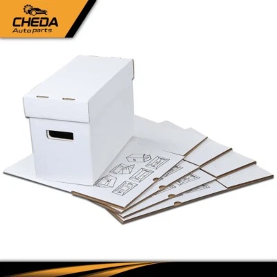 5 Pack Short Cardboard Comic Book Storage Box White - Holds 150-175 Comics