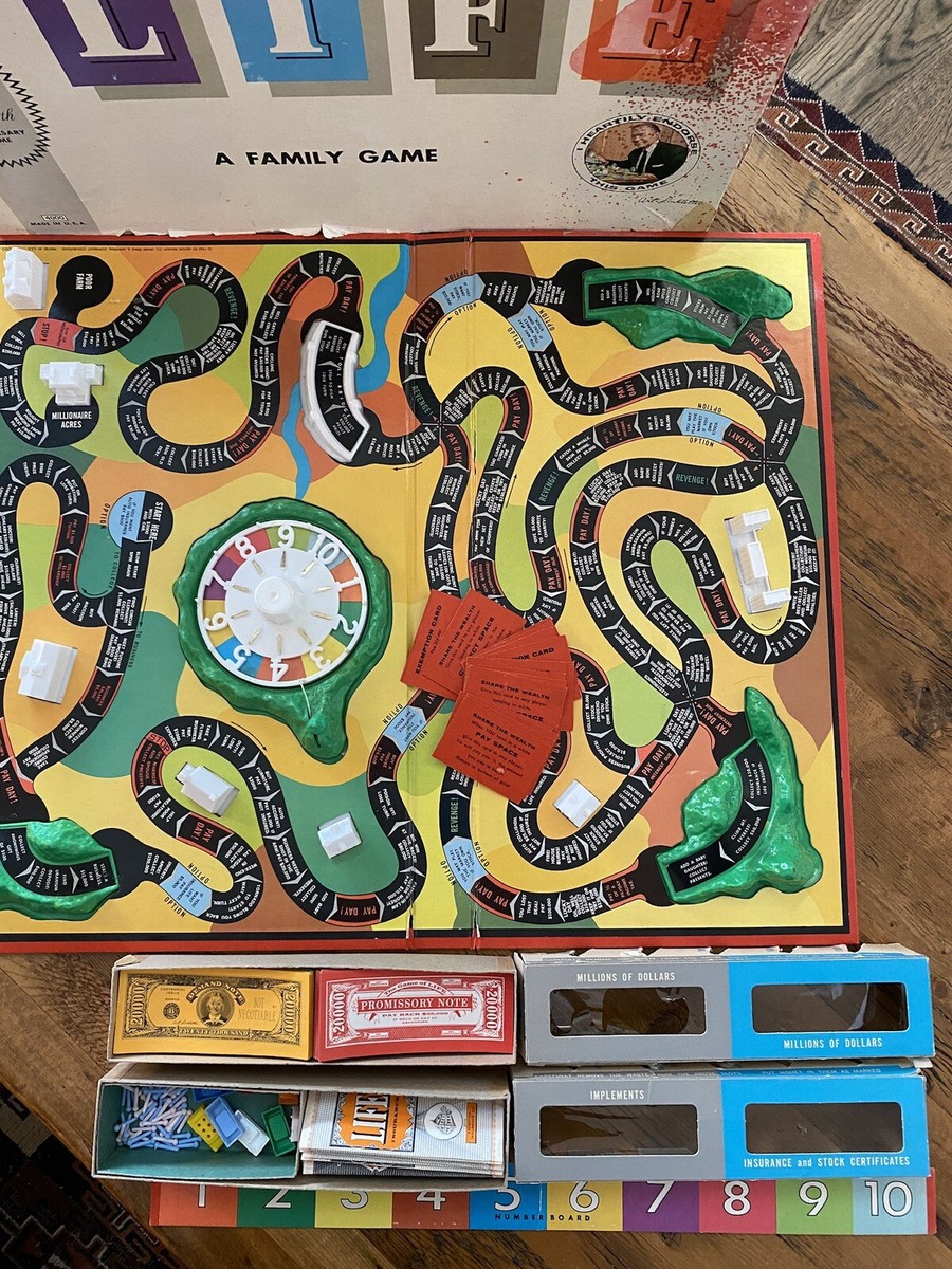 初代 人生ゲーム タカラ 　Blue Road Ver　 アート・リンクレター Vintage 1960 Art Linkletter Version of the Game of LIFE