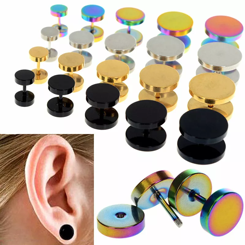 Faux sale tunnel earrings