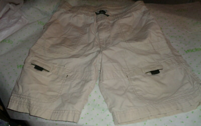 Op boys beige cargo shorts SIZE small stretch waist DRAWSTRING  small 1/8 hole