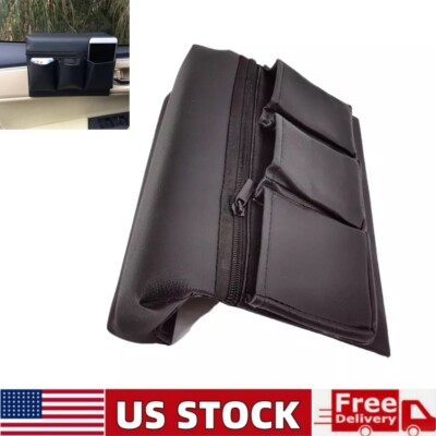 Car Door Side Storage Pocket PU Leather Car Door Window Armrest Pad Universal