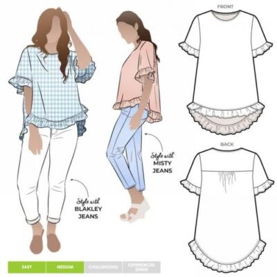 Style Arc Schnittmuster Selina Top Größen 18-30