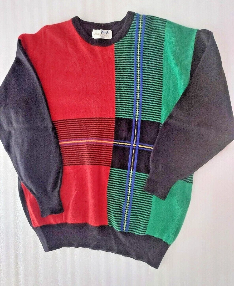 Vintage Pringle Sports Sweater 100 Wool Size Medium Retro Golf