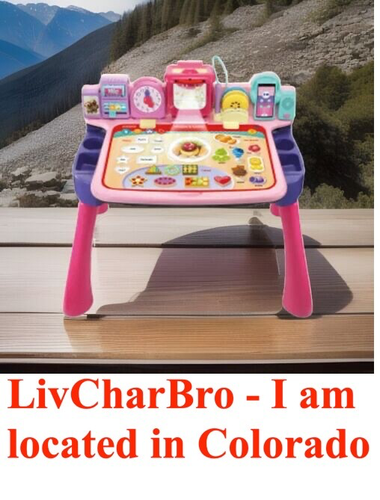 PINK VTech Get Ready for School Interactive Learning Desk Projector LED ...