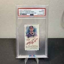 2016 Topps Allen & Ginter Nomar Garciaparra Mini Auto 4/10 (SOLO POP) Red Sox