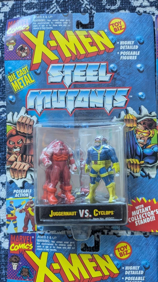 LOTE DE 4 FIGURAS FUNDIDAS A PRESIÓN TOYBIZ X-MEN STEEL MUTANTS NUEVAS EN CAJA Foto 2 de 4