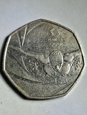 2016 Team GB Olympic Swimming 50p Fifty Pence Piece Coin Circulated