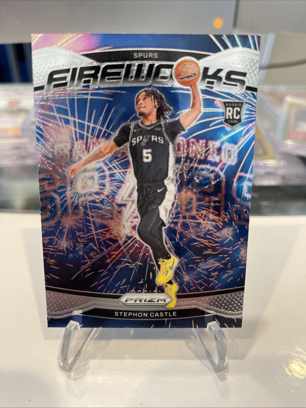 Stephon Castle 2024-25 Panini Prizm Basketball Fireworks Rookie 🔥 Spurs RC