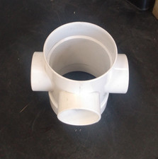 110mm/4" White Soil Pipe Fitting 3 Way Short Boss Coupler Connecter