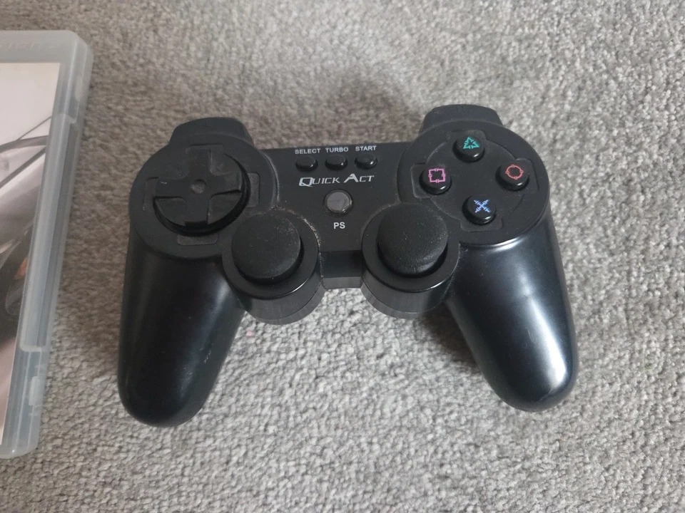 PS3 Bundle Wireless Controller Quick Act Gran Turismo 5 Grand Theft Auto 5 Games - Image 2 of 4