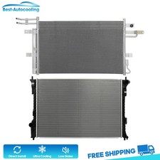 Aluminum Radiator And Ac Condenser For 2013-16 2017 2018 Ford Flex Lincoln Mkt
