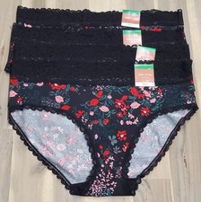 State of Day Women's Cotton Blend Lace-Trim Hipster Underwear Large Mini Wispy G