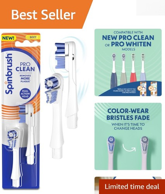 #ad 2 Pack of PRO Clean Electric Toothbrush Heads with Color Wear Technology $9.99