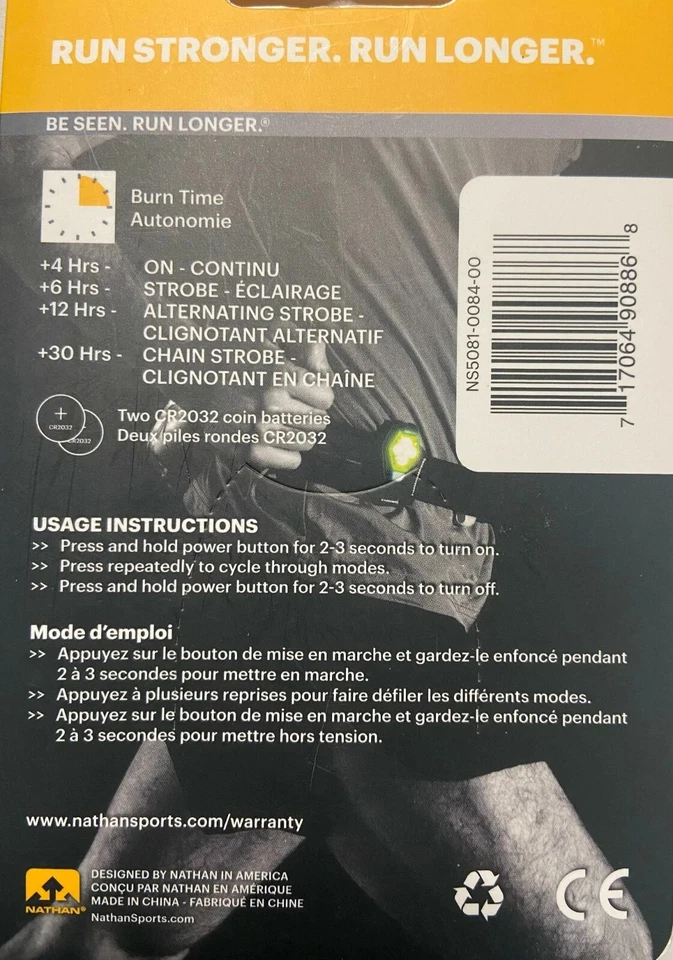 Nathan Hyperbrite / Clip Strobelight Resistente a la intemperie Ciclismo y Luz para Correr  Foto 4 de 4