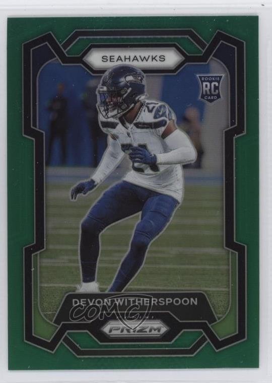 2023 Panini Prizm Rookies Green Prizm Devon Witherspoon #389 Rookie RC 11qz