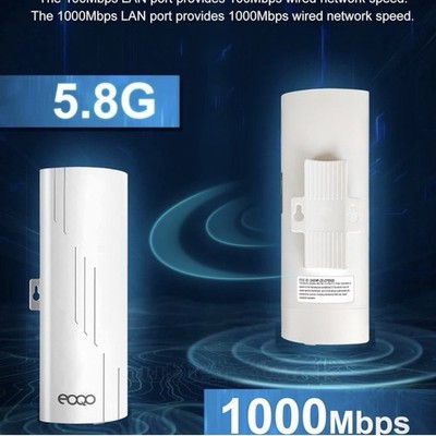 Point to Point Wireless Bridge Outdoor,5.8GHz Gigabit WiFi Bridges, Access Point