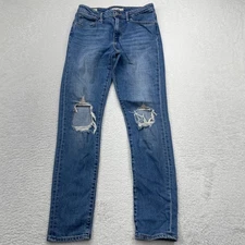 Levi's Premium 721 High Rise Skinny Jeans Ripped Distressed Women's Size 28