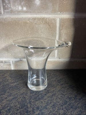Large Rosenthal crystal vase  Handblown Modern Abstract Art - Flared