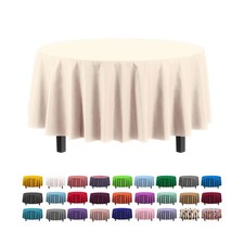 Exquisite 12-Pack Premium Plastic Tablecloth 12-Pack Premium Plastic 84-Inch ...