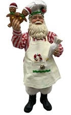 Christmas Chef Santa Figurine 11-Inch Decor Holiday Season Kitchen Collectible
