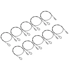 10Pcs Safety Cable Lock 2Ft Steel Security Wire Stage Lighting Rope Black