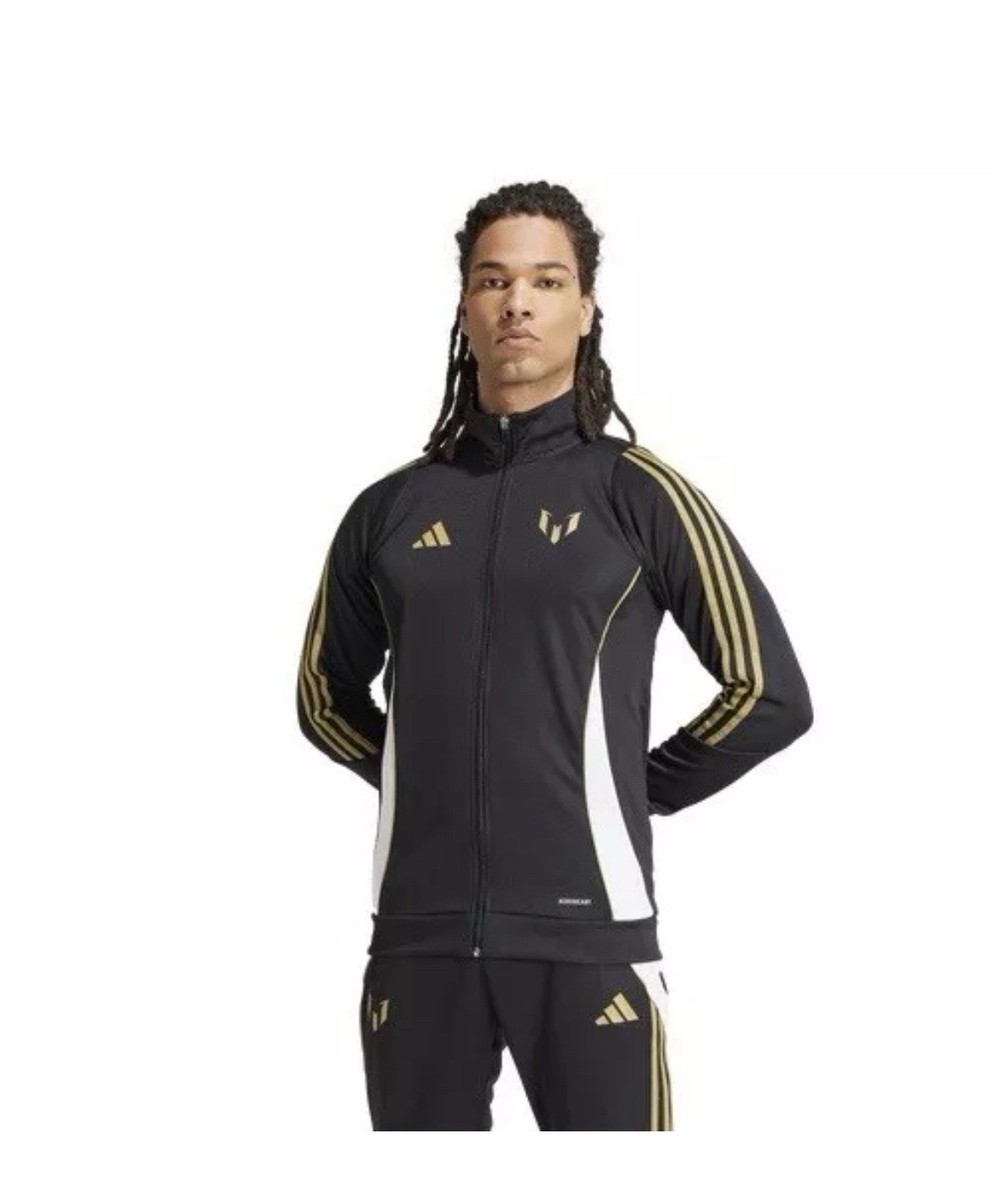 Adidas Messi Black Gold Zip Up Jacket IZ2990 Men's Size M | eBay