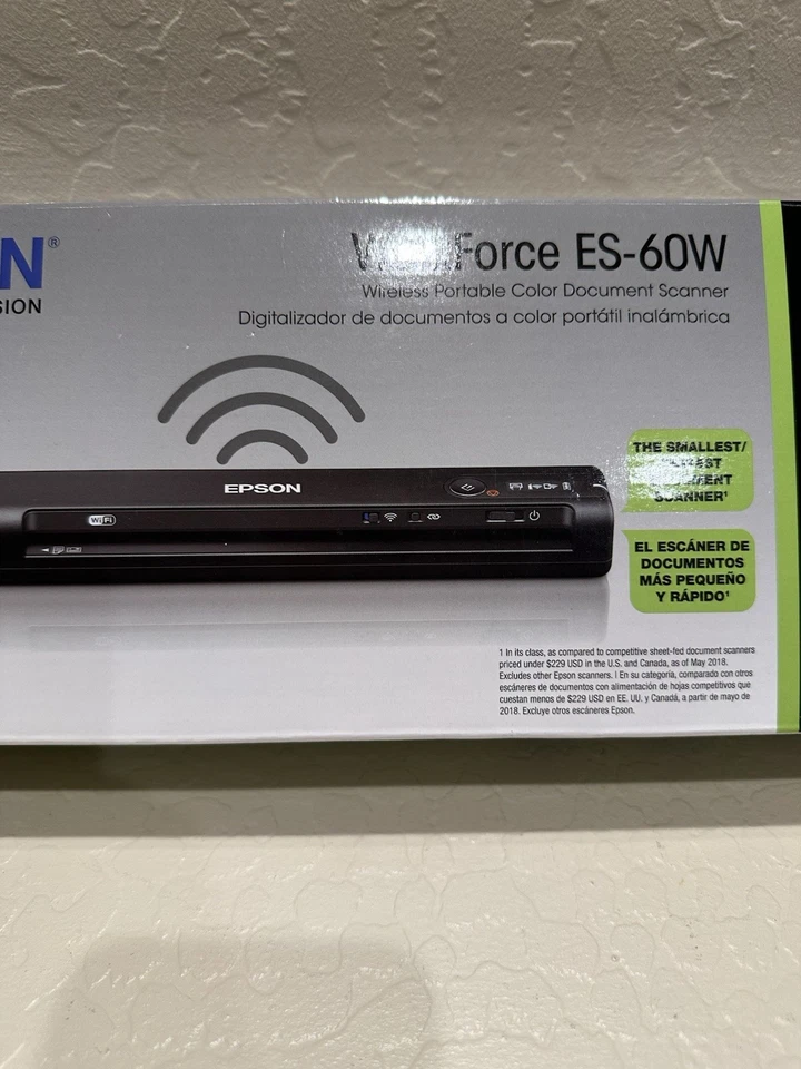 Epson WorkForce ES-60W Wireless Document Scanner - Image 3 of 4