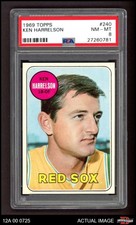 1969 Topps #240 Ken Harrelson Red Sox PSA 8 - NM/MT