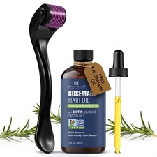 Rosemary Oil for Hair Growth - 2 Fl oz With Derma Roller