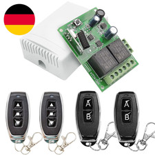 QIACHIP RF Funk Fernbedienung Schalter 2 Kanäle 433Mhz DC 12V 24V Drahtloser Rel