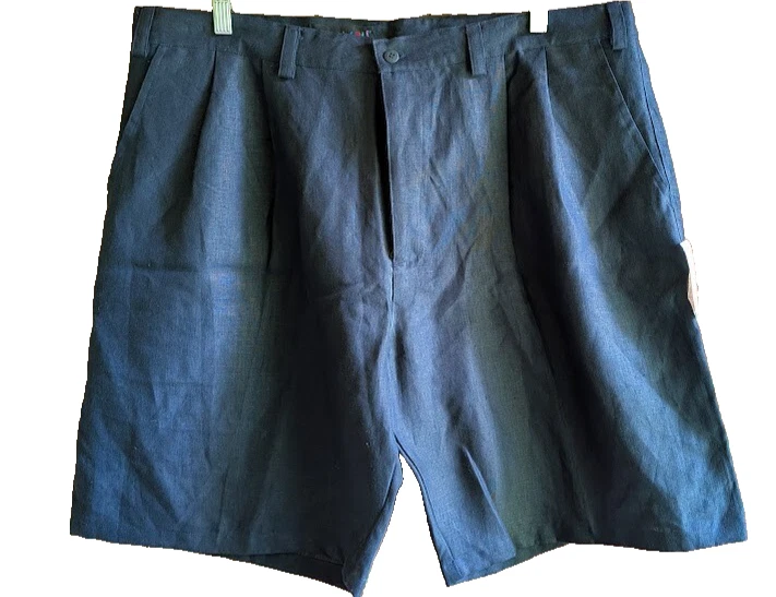 Vintage Jams World Mens 40 Shorts 100% Linen Pleated Preppy Golf Classic New