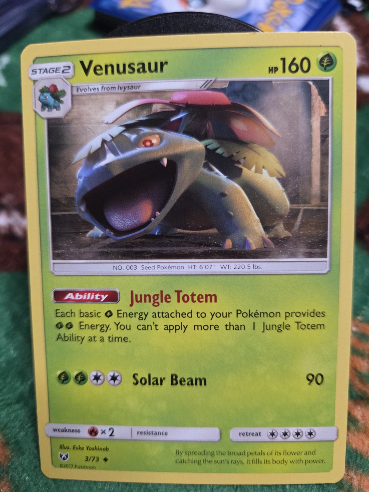 VENUSAUR 3/73 UNCOMMON SHINING LEGENDS POKEMON NM/M