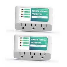 3 Outlet Surge Protector for Refrigerator, Voltage Protector with 120V2PACK