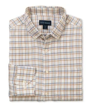 Scott Barber Coastal Plaid Linen Blend Shirt