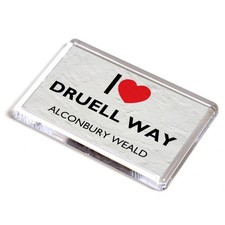 FRIDGE MAGNET - I Love Druell Way, Alconbury Weald