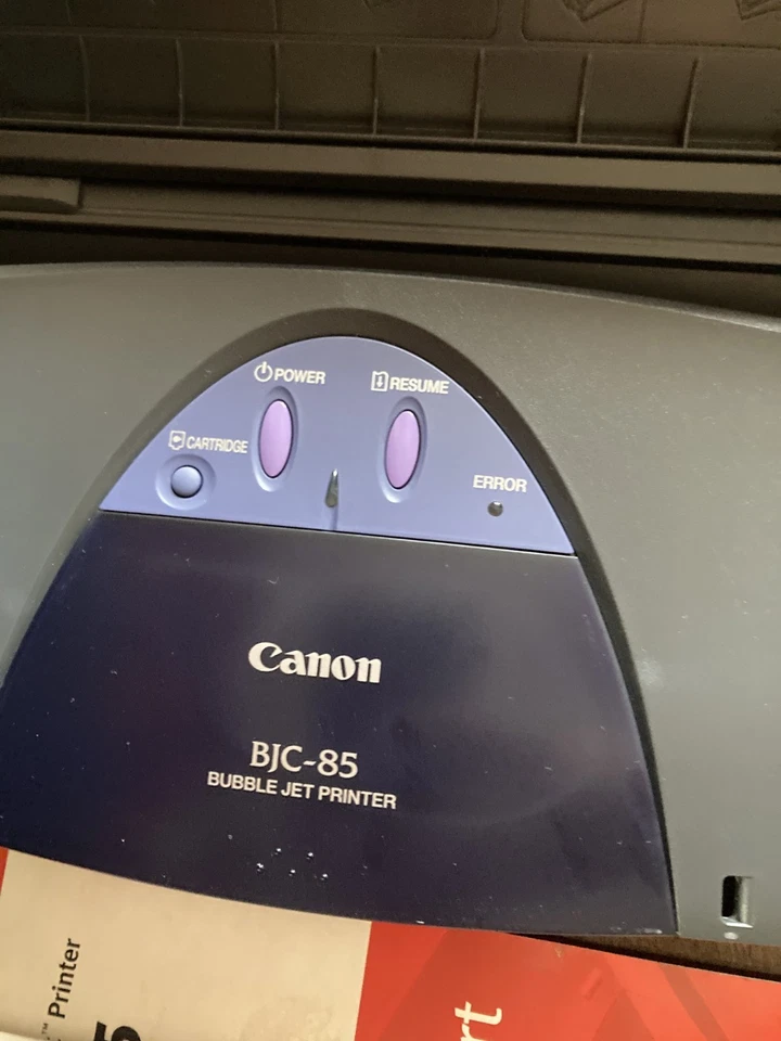 Canon Bubble Jet BJC-85 Portable Printer K10190 W/Power Cord and Case -Powers Up - Image 4 of 4